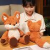 Cute Fluffy Fox Plush Toy - Soft Cartoon Stuffed Doll for Kids' Gifts