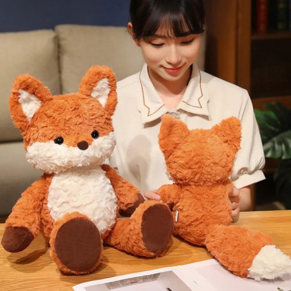 Cute Fluffy Fox Plush Toy - Soft Cartoon Stuffed Doll for Kids' Gifts