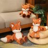 Cute Fluffy Fox Plush Toy - Soft Cartoon Stuffed Doll for Kids' Gifts