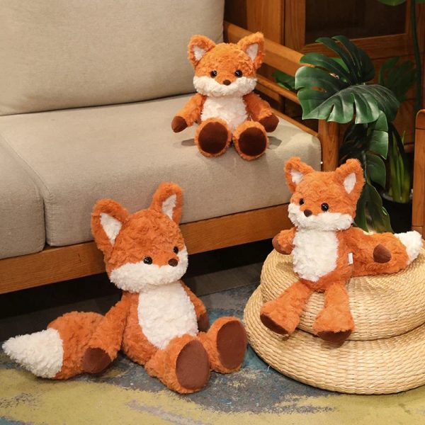 Cute Fluffy Fox Plush Toy - Soft Cartoon Stuffed Doll for Kids' Gifts