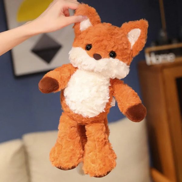 Cute Fluffy Fox Plush Toy - Soft Cartoon Stuffed Doll for Kids' Gifts