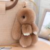 Cute Fluffy Rex Rabbit Fur Keychain
