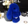 Cute Fluffy Rex Rabbit Fur Keychain