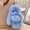 Cute Fluffy Rex Rabbit Fur Keychain