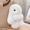 Cute Fluffy Rex Rabbit Fur Keychain