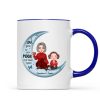 Cute Grandma & Grandkid On Moon Christmas Gift Personalized Mug