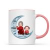 Cute Grandma & Grandkid On Moon Christmas Gift Personalized Mug