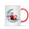 Cute Grandma & Grandkid On Moon Christmas Gift Personalized Mug