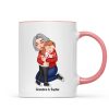 Cute Grandma Hugging GrandKid Christmas Gift For Granddaughter Grandson Personalized Mug