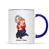 Cute Grandma Hugging GrandKid Christmas Gift For Granddaughter Grandson Personalized Mug