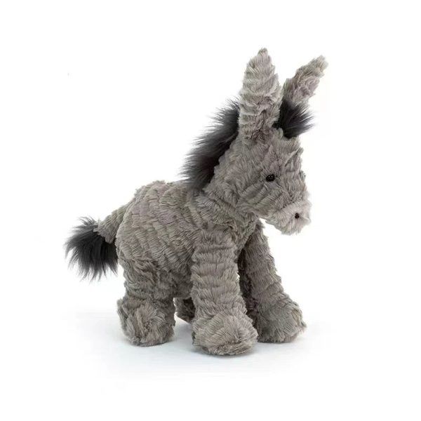 Cute Grey Donkey Plush Toy - Soft Stuffed Animal for Babies & Kids