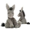 Cute Grey Donkey Plush Toy - Soft Stuffed Animal for Babies & Kids