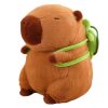Cute Kawaii Capybara Plush Toy with Turtle Bag - Fluffy Strawberry Cap Gift
