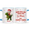 Cute Kid With Dinosaur Christmas Personalized Mug Cute Kid With Dinosaur Christmas Personalized Mug