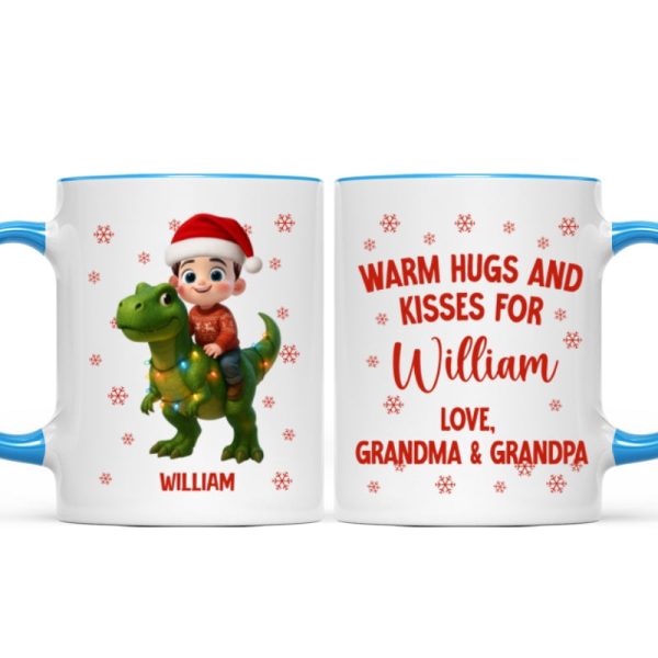 Cute Kid With Dinosaur Christmas Personalized Mug Cute Kid With Dinosaur Christmas Personalized Mug