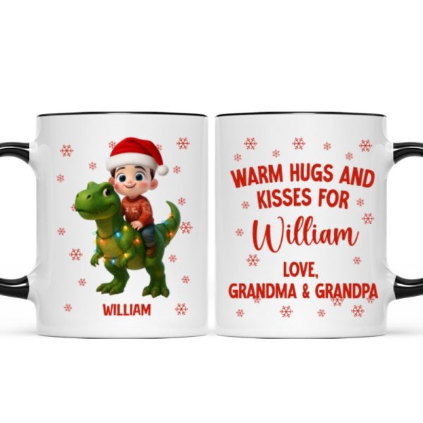 Cute Kid With Dinosaur Christmas Personalized Mug Cute Kid With Dinosaur Christmas Personalized Mug