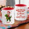 Cute Kid With Dinosaur Christmas Personalized Mug Cute Kid With Dinosaur Christmas Personalized Mug