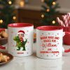 Cute Kid With Dinosaur Christmas Personalized Mug Cute Kid With Dinosaur Christmas Personalized Mug