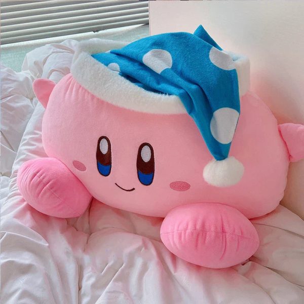 Cute Kirby Plush Toy with Nightcap