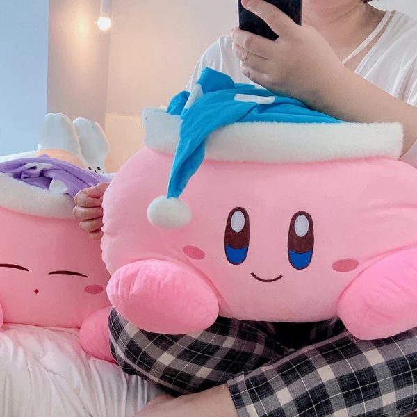 Cute Kirby Plush Toy with Nightcap