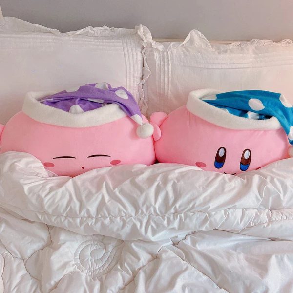 Cute Kirby Plush Toy with Nightcap