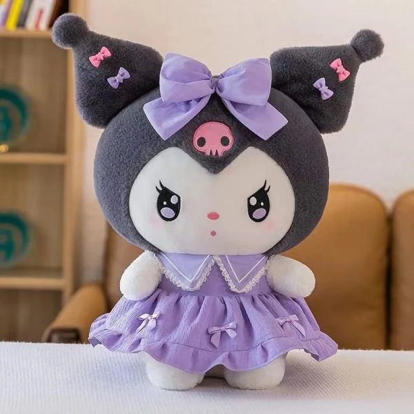 Cute Kuromi Plush Doll - 30cm Sanlio Purple Dress Gift for Anime Lovers Cute Kuromi Plush Doll - 30cm Sanlio Purple Dress Gift for Anime Lovers