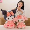 Cute Kuromi Plush Doll - 30cm Sanlio Purple Dress Gift for Anime Lovers Cute Kuromi Plush Doll - 30cm Sanlio Purple Dress Gift for Anime Lovers
