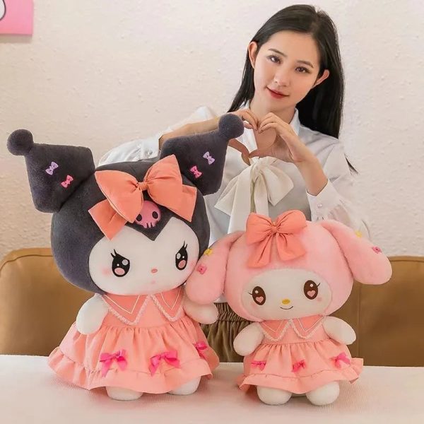 Cute Kuromi Plush Doll - 30cm Sanlio Purple Dress Gift for Anime Lovers Cute Kuromi Plush Doll - 30cm Sanlio Purple Dress Gift for Anime Lovers