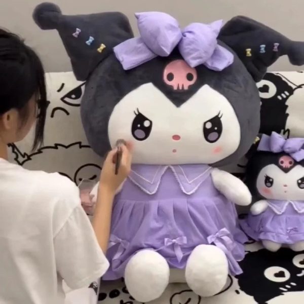 Cute Kuromi Plush Doll - 30cm Sanlio Purple Dress Gift for Anime Lovers Cute Kuromi Plush Doll - 30cm Sanlio Purple Dress Gift for Anime Lovers