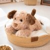 Cute Lying Dog Plush Toy - Soft Cartoon Puppy Pillow for Kids' Room Decor