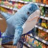 Cute Mini Blue Shark Plush Toy - Soft Sea Animal Pillow for Kids & Decor