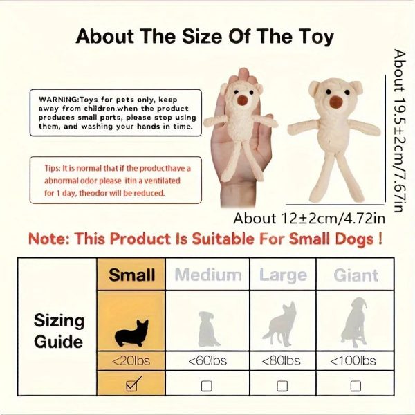 Cute Mini Teddy Bear Plush Toy - Adorable Chew Doll for Pets