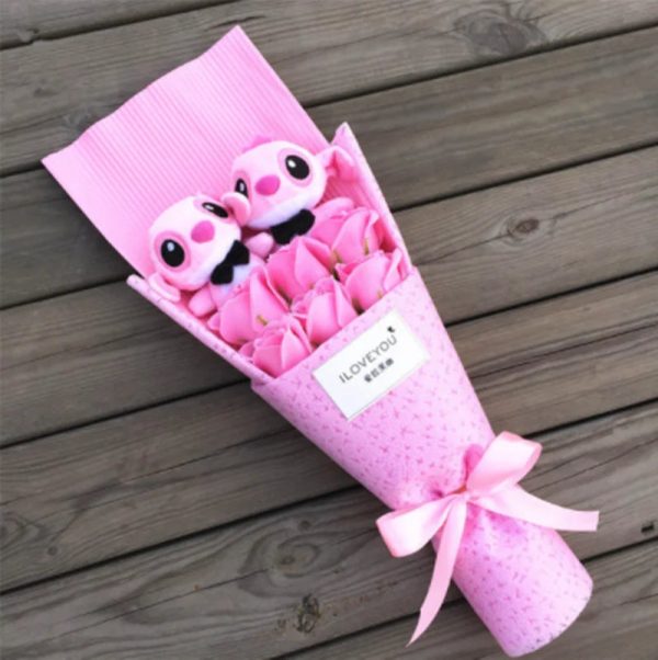 Cute Plush Flower Bouquet Soft Stuffed Doll