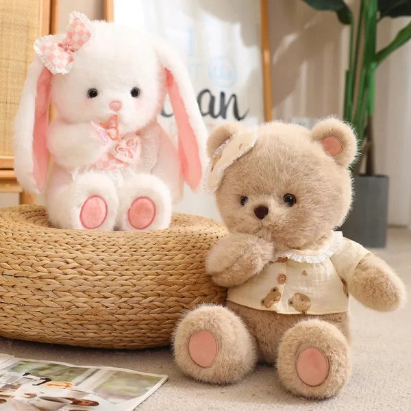 Cute Plush Fox, Cat, Rabbit & Bear Toys - Soft Stuffed Animal Gifts
