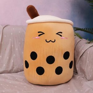 Cute Plush Milk Tea Cup Pillow - Adorable Decorative Toy for All Ages