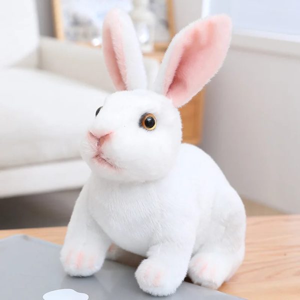 Cute Plush Rabbit Doll - Adorable Squat & Standing Huggable Gift for All Ages Cute Plush Rabbit Doll - Adorable Squat & Standing Huggable Gift for All Ages