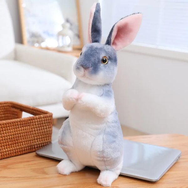 Cute Plush Rabbit Doll - Adorable Squat & Standing Huggable Gift for All Ages Cute Plush Rabbit Doll - Adorable Squat & Standing Huggable Gift for All Ages