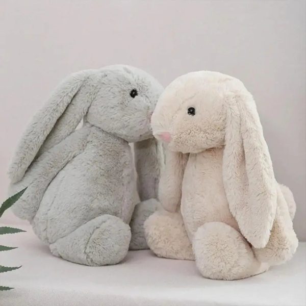 Cute Plush Rabbit Toy Soft Long Ear Bunny Doll for Kids and Bedroom Decor