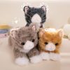 Cute Plush Simulation Cat Toys - Soft, Realistic, 5 Colors