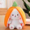 Cute Rabbit Plush Toy Strawberry Carrot Soft Doll