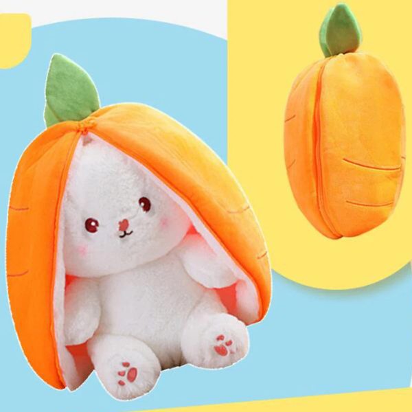 Cute Rabbit Plush Toy Strawberry Carrot Soft Doll