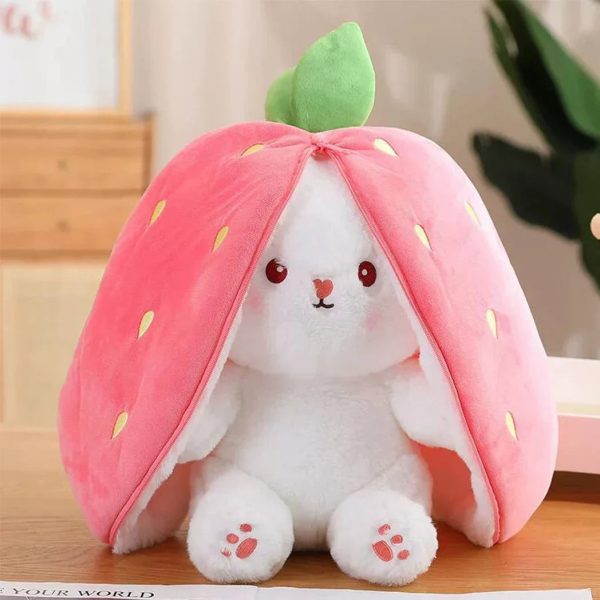 Cute Rabbit Plush Toy Strawberry Carrot Soft Doll