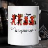 Cute Red Devils and Cats Personalized Mug, Vintage Halloween Gift with Custom Name Cute Red Devils and Cats Personalized Mug, Vintage Halloween Gift with Custom Name
