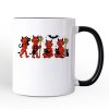 Cute Red Devils and Cats Personalized Mug, Vintage Halloween Gift with Custom Name Cute Red Devils and Cats Personalized Mug, Vintage Halloween Gift with Custom Name