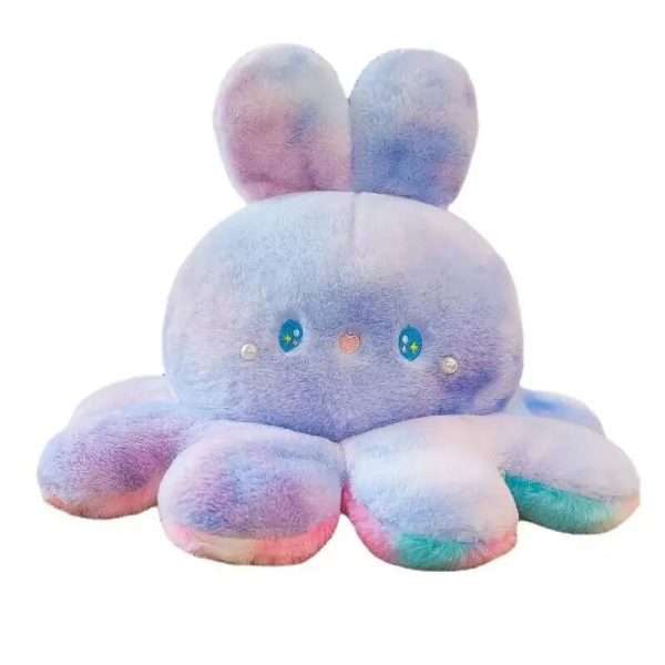 Cute Reversible Octopus Rabbit Plush Doll - Kawaii Huggy Pillow Toy