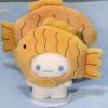 Cute Sanlio Snapper Fish Plush Doll Keychain - Adorable Cartoon Pendant