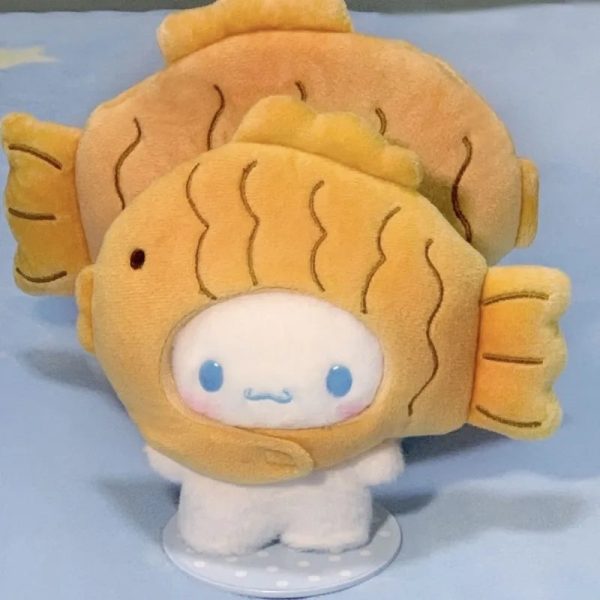 Cute Sanlio Snapper Fish Plush Doll Keychain - Adorable Cartoon Pendant