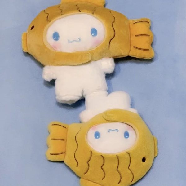 Cute Sanlio Snapper Fish Plush Doll Keychain - Adorable Cartoon Pendant