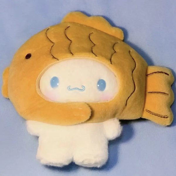Cute Sanlio Snapper Fish Plush Doll Keychain - Adorable Cartoon Pendant
