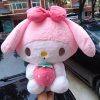 Cute Sanrio Kuromi & My Melody Plush Dolls - Adorable Strawberry Pillows!